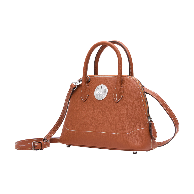 银贝手提金棕色